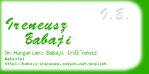 ireneusz babaji business card